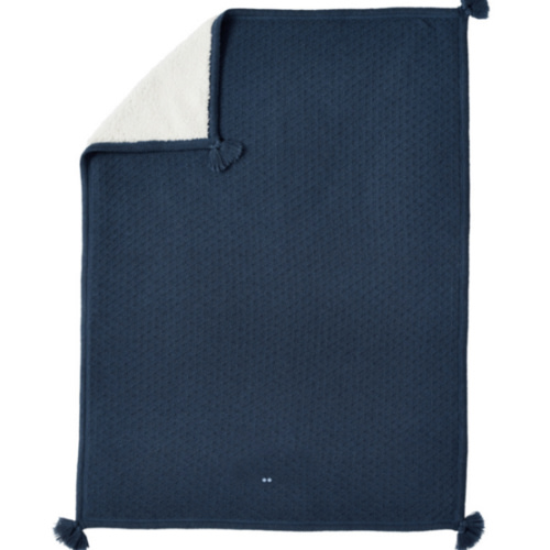 Luxe Cable-Knit Sherpa Baby Blanket