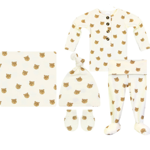 Teddy Newborn Hat Bundle (Top + Bottom)