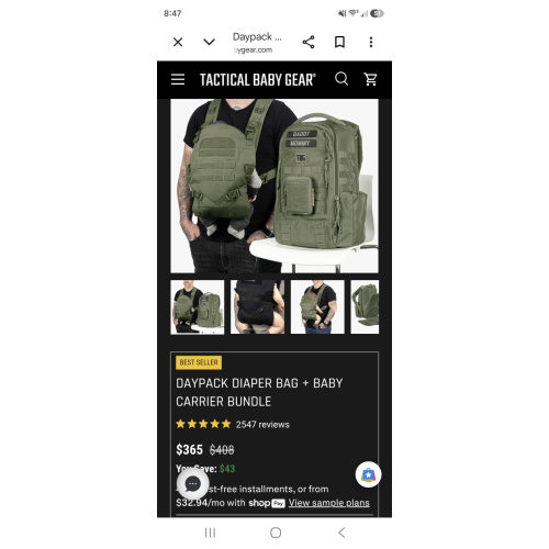 Military and Tactical Style Diaper Bags for dad | Tactical Baby Gear