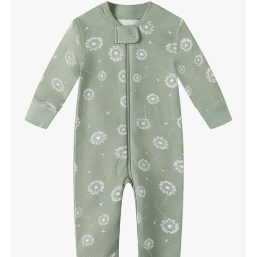 Owlivia Organic Cotton Baby Boy Girl Zip up Sleep 'N Play Pjs, Footless, Long Sleeve