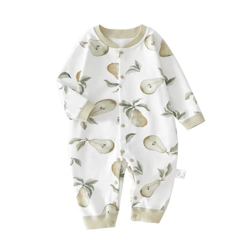 Cherie Kids 100% Organic Cotton Soft 3-24 Months Unisex Footless Newborn Baby Sleepers Pajamas Romper Boys Girls Long Sleeve