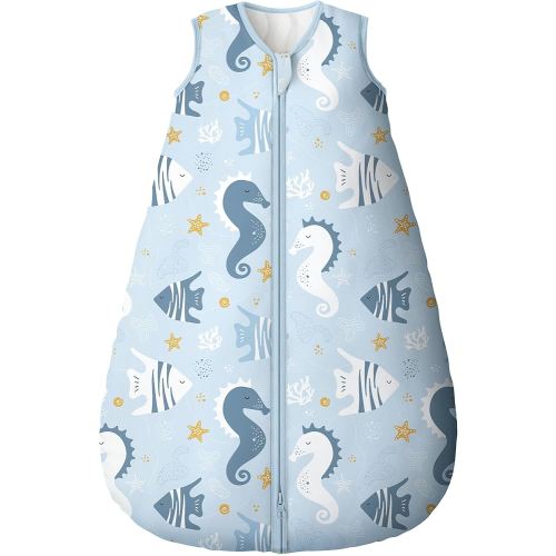 Yoofoss Baby Sleep Sack 0-6 Months, TOG 2.5 Baby Wearable Blanket with 2-Way Zipper, 100% Organic Cotton Fabric Winter Newborn Sleeping Sack, Warm Soft Comfy