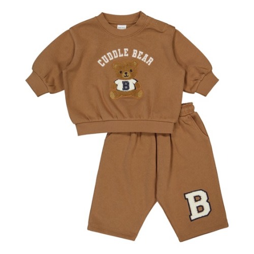 Medium Brown Baby Fleece Jumper And Wide Leg Pants Set | Best&Less™ Online