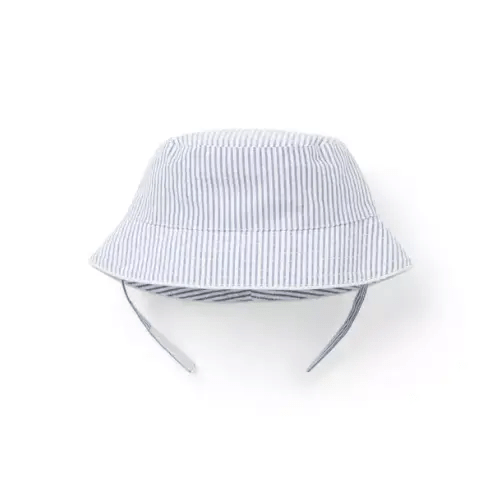 Baby Atlantic Blue Stripe Baby Striped Seersucker Bucket Hat by Janie and Jack