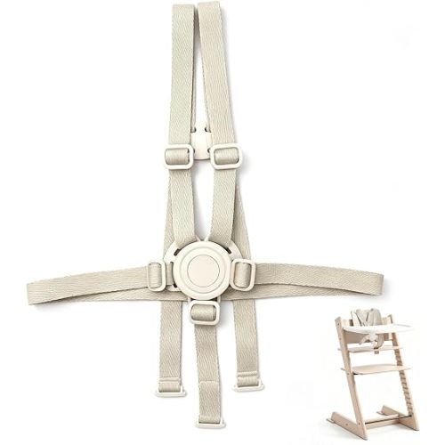 Harness Compatible with Stokke Tripp Trapp, Sturdy Buckles, 1 Pack, White
