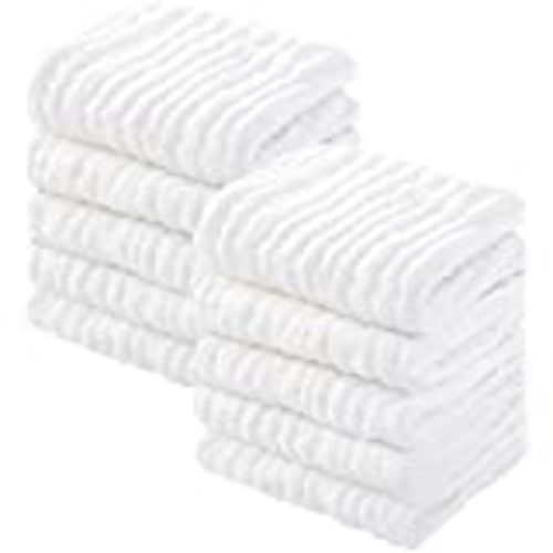 Amazon.com : PPOGOO Baby Muslin Washcloths Natural Purified Cotton Baby Wipes Soft Newborn Baby Face Towel 10 Pack Multipurpose : Baby