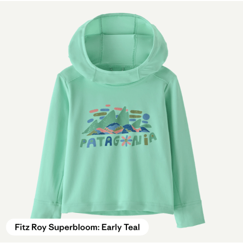 Patagonia Baby Capilene® Silkweight Hoody - Teal, 6-12m