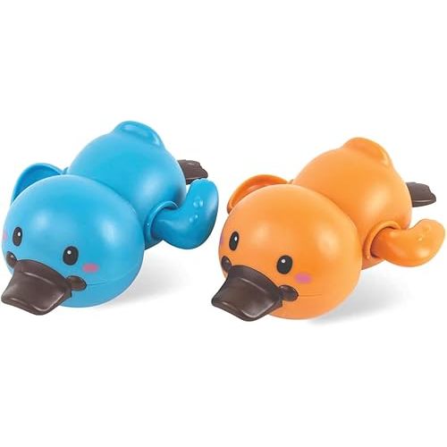 Tiger Tribe: Bath Racers Platypuses – Wind-Up Floating Bath Time Toys, 2 Colorful Animal Water Racers, Enhance Motor Skills, Kids & Toddler Ages 2+
