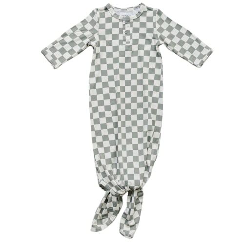 Bamboo Knot Gown (Light Green Checkered)