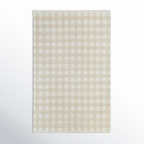 Lavande Plaid Wool Area Rug