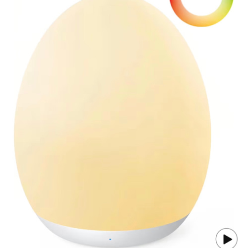 JolyWell Night Light for Kids, Baby Night Light with 7 Colors Changing Mode & Stepless Dimming, Nursery Night Light BPA Free,Rechargeable Egg Night Light for Breastfeeding 1h Timer & Touch Control