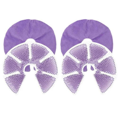 DUPAI Breast Therapy Packs,Hot and Cold Breast-Pads with 2 Soft Covers,Postpartum Essentials for Nipple Pain Relief,Mastitis,Engorgement,Support for Breastfeeding,Pumping Aid,2 Pack
