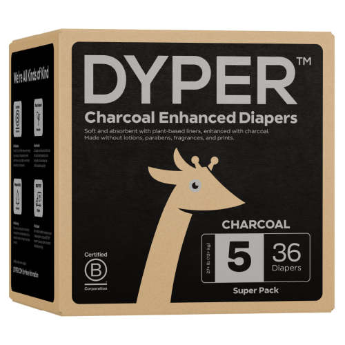 Charcoal Enhanced Diapers – Rash Relief with Ultra-Absorbent, FSC-Certified™ Core