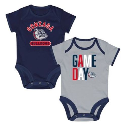 NCAA Gonzaga Bulldogs Newborn 2pk Bodysuit - 0-3M
