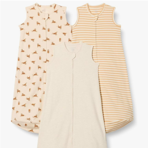 Amazon Essentials Unisex Babies' Cotton Sleep Sack, Wearable Blanket, 0.5 TOG, Pack of 3