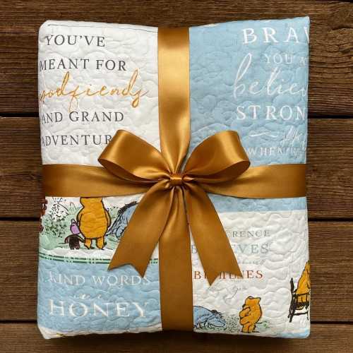 Winnie the Pooh Panel Quilt Kit  35.5” x 43” Includes choice of backing and binding from the collection