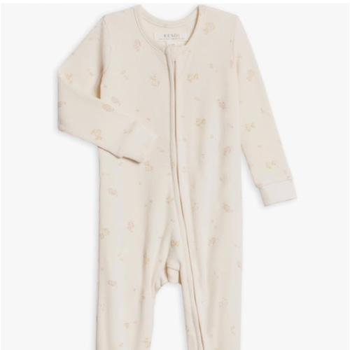 Colored Organics Baby Zip-Up Footed Sleeper with 2-Way Zipper - Newborn Organic Cotton Pajamas