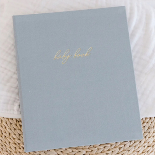 First Year Baby Memory Book - Dusty Blue
