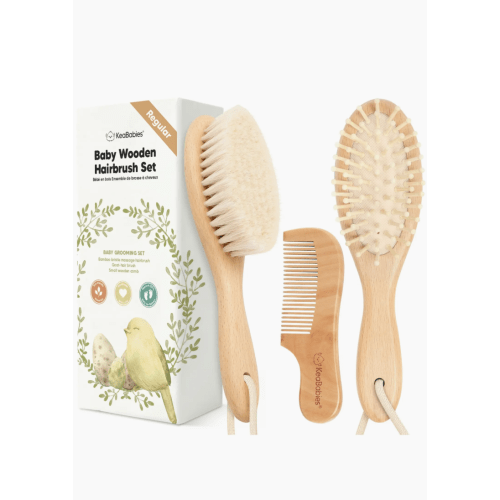 KeeBabies Baby Hair Brush and Comb Set