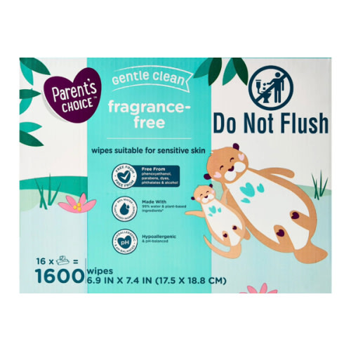 Parent's Choice Baby Wipes, 1600 Count, Ultra-Thick, Hypoallergenic, Aloe