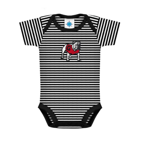 UGA INFANT STRIPED ONESIE - BLACK – The Red Zone- Athens, GA
