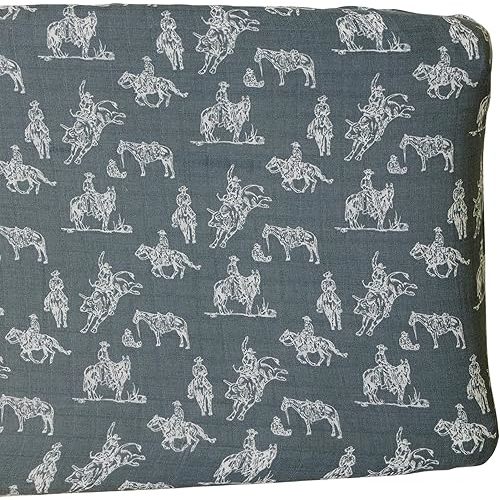 Mebie Baby Changing Pad, Wild West, 100% Muslin Cotton Changing Table Pad Cover for Baby Boy and Girl, Designer Nursery Decor Covers, Diaper Changing Pad Cover for Changing Station