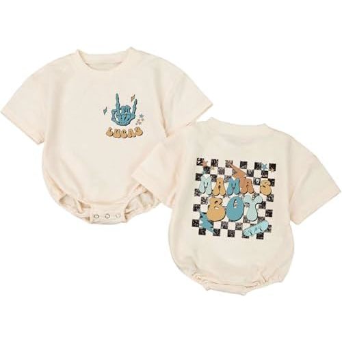 Personalized Mama's Boy Baby Romper, Baby Boy Mamas Boy Outfit, Mothers Day Baby Boy Outfit, Mamas Boy Baby