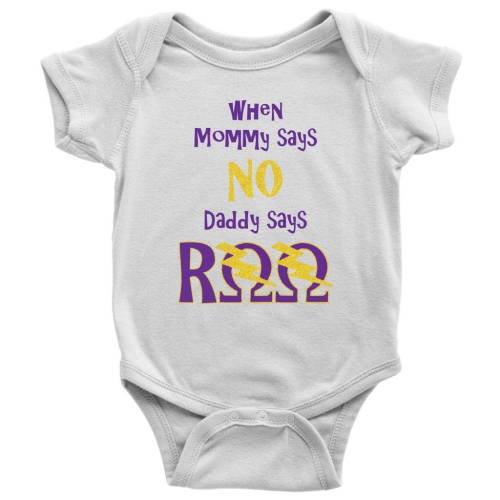Omega Baby When Mommy Says No, Daddy Says RQQ Baby Bodysuit, Gift for Sorority Sister, Gift for Fraternity Brother, Baby Shower Gift