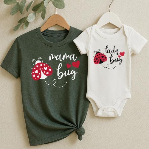 Mama Bug Lady Bug Shirt, Daughter Shirt, Mother's Day Gift, Gift for Mama, Birthday Gift, Gift for Wife, Personalization Gift, Gift for Mom