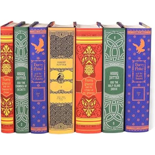 Juniper Books Harry Potter Boxed Set: House Mashup Edition | 7-Volume Hardcover Book Set with Custom Designed Dust Jackets published by Scholastic | J.K. Rowling | Includes all 7 Harry Potter Books