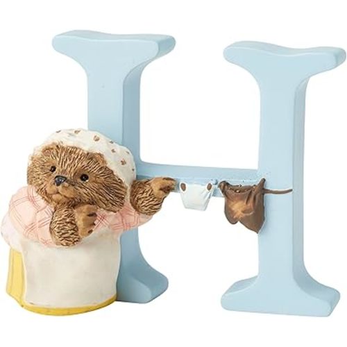 Enesco A5000 Beatrix Potter Peter Rabbit Baby Collection H Mrs. Tiggy-Winkle Resin Letter, 2.7 H