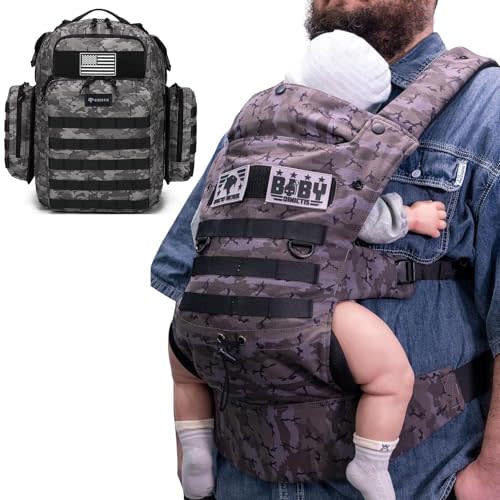 Ergonomic Lumbar Support Baby Carrier for Infants to Toddlers & Mens Diaper Bag Backpack with Diaper Changing Mat