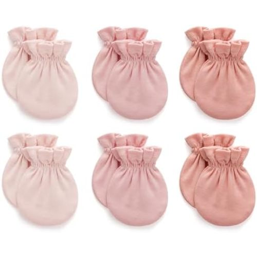 Pro Goleem Newborn Baby Mittens 100% Cotton No Scratch Soft Breathable Gloves for Boys&Girls 0-6 Months Baby Essentials