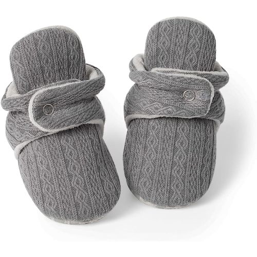 Sawimlgy Newborn Infant Baby Girl Boy Cotton Booties Stay On Sock Slippers Soft Bedroom Shoes Non-Skid Ankle Boots With Grippers Toddler Crib Warm Shoe First Walker Birthday Shower