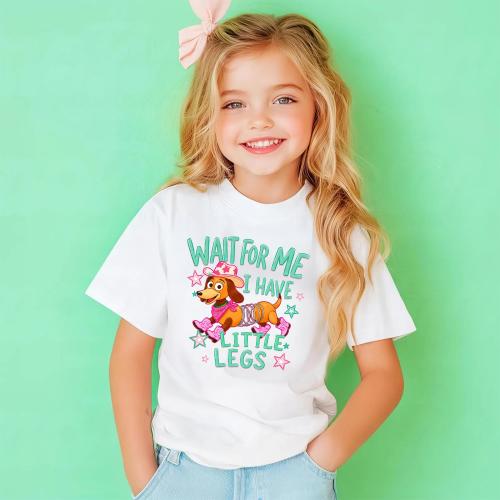 Wait For Me I Have Little Legs Shirt, Cute Dachshund Cowgirl Tee, Funny Wiener Dog Shirt, Cowboy Sausage Dog Gift, Western Puppy Kids Tee