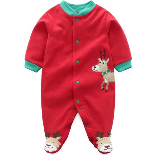 Baby Long Sleeve Romper Cotton Cartoon Print Newborn Infant Bodysuit Jumpsuit 0-18 Months Unisex