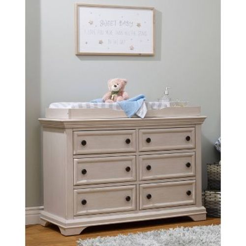 Sorelle Portofino 6-Drawer Double Dresser - Brushed Ivory