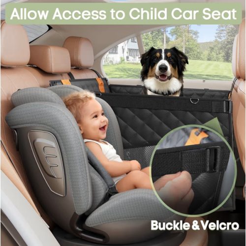 Dog Car Seat Extender (Black-L)