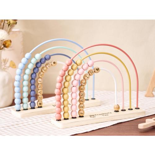 Custom Montessori Abacus,Personalized Wooden Engraved Abacus,Kid Rainbow Abacus,Toddler Educational Toy,Baby Shower Gift,Birthday Gift Baby