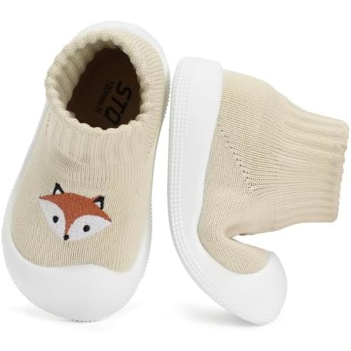 STQ Baby Socks Shoes Toddler Wide Toe Box Non-Slip Slippers Infant Walking Shoe Soft Baby Boys Girls Lightweight Sneakers