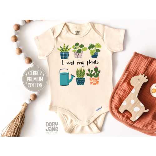 I Wet My Plants Baby ONESIES® Brand Bodysuit Funny Plants Baby Bodysuit Funny Plant Shower Gift Funny Baby Outfit Plant Lovers Baby Bodysuit