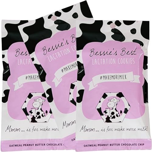 Bessie’s Best Lactation Cookies | Lactation Support | Oatmeal Peanut Butter Chocolate Chip | Increase Milk Supply | Breastmilk Boosting Cookies | Breastfeeding Snacks | 9 Count
