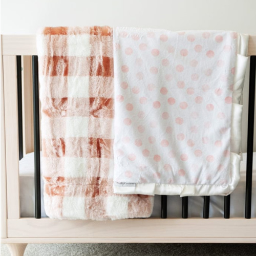 Blushing Dots Blanket | Minky Couture