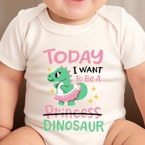 100%cotton Baby Girls Bodysuit -Adorable Dinosaur in Pink Dress Playful Print Infant Jumpsuit Round Neck Snap Button Baby Onesie Soft and Comfortable Short Sleeve Romper for Newborns and Infants Baby Clothes Perfect for Outdoor