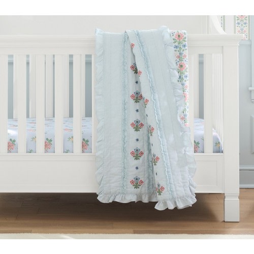 Hill House Home Floral Baby Quilt | Pottery Barn Kids