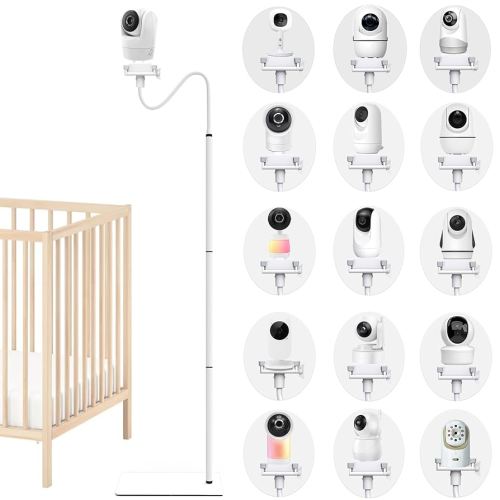 Baby Monitor Camera Floor Stand Holder Mount Compatible with VTech/HelloBaby/ Nanit Pro/I/Momcozy/iFamily/OKAIDI/Blemil /Motorola/Leapfrog /nooie IPC100/Infant Optics/ANMEATE/ Flexible Holder Stand