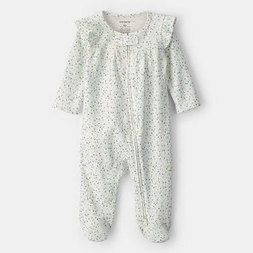 Baby Girl Carter's Floral 2-Way Zip Cotton Sleep & Play Pajamas