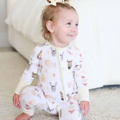 Barnyard Buddies Convertible Zip Romper | Caden Lane