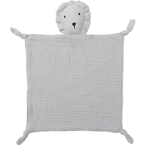 Premium Soft Muslin Cotton Newborn Baby Loveys Security Blanket Muslin Soft & Breathable,Lion Lovies for Baby New Born Boy Girl Unisex Baby Unique Neutral Presents for Babies Newborn Toddler