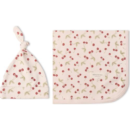 Organic Swaddle Blanket & Hat Set